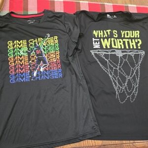 Black Graphic T-Shirts with Colorful Designs